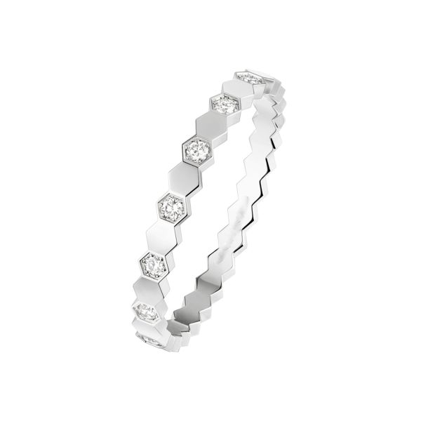 12pcs 0.72ct 18K Solid Gold Jewellery , Bee My Love Ring 4mm Width