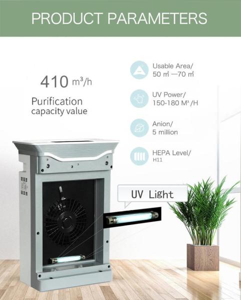 Purificateur d'air True Hepa Filtre refroidisseur d'air et purificateur machine portable Hepa Filtre purificateur d'air pour la maison