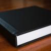 Elegant Black Family / Engagement 11x14 Leather Photo Albums With White Edge