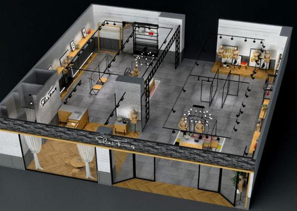 Interior Decoration Clothing Store Display Fixtures Furniture for Shopping Mall