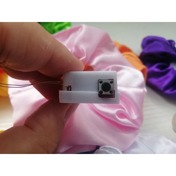 Durable Brown Stretchy Hair Ties Pack Ring Girls LED Luminous Satin Colorful Party 11cm