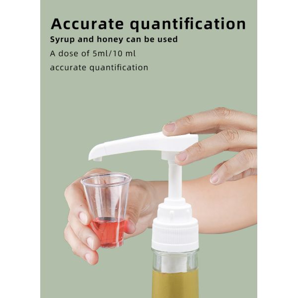 5ml 8ml 10ml Dosage 28-410 Closure Syrup Pump Dispenser Food Grade PP With Drip Proof Design