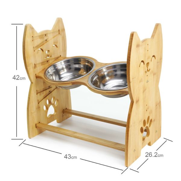 19cm 23.8cm Stainless Steel Elevated Dog Bowls BPA Free