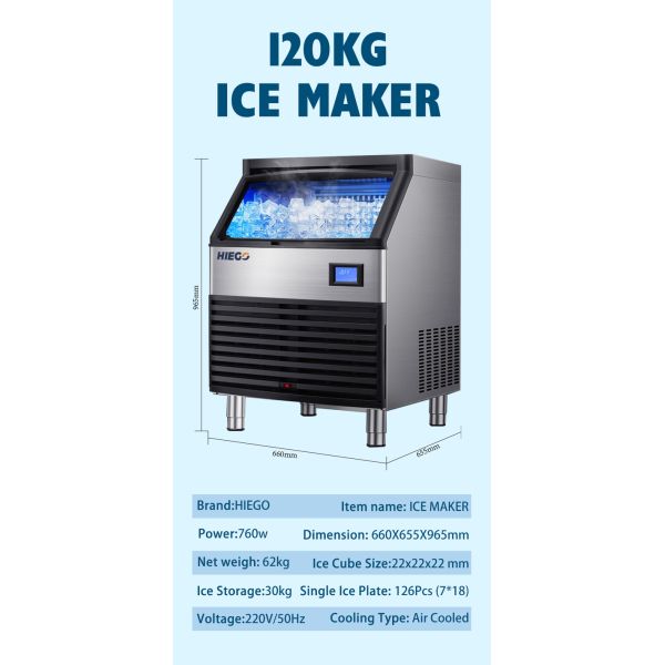 80kg Automatic Water Flowing Vertical Bolck Cube Ice Maker Making Machine