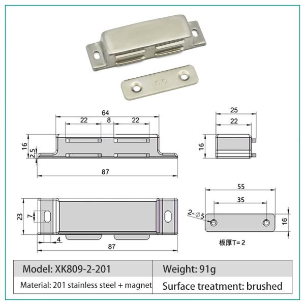A porta magnética do hardware da mobília trava a captura da trava do armário do vestuário com parafusos