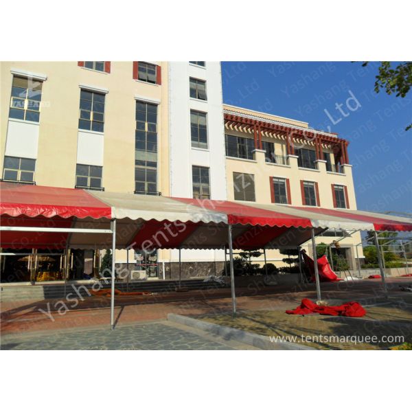 Uv Resistant 8 By 21 Backyard Big Outdoor Party Tent White Mixed Red Color