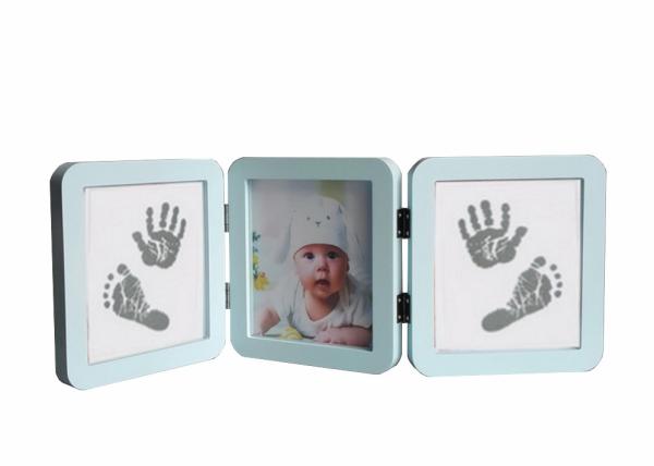 Wooden Baby Hand And Footprint Picture Frame Customized Baby Photo Album