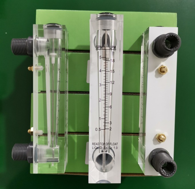 Water and Air Flowmeter 1/4 inch to 1 inch LZM Series Acrylic Panel with ± 4% Accuracy