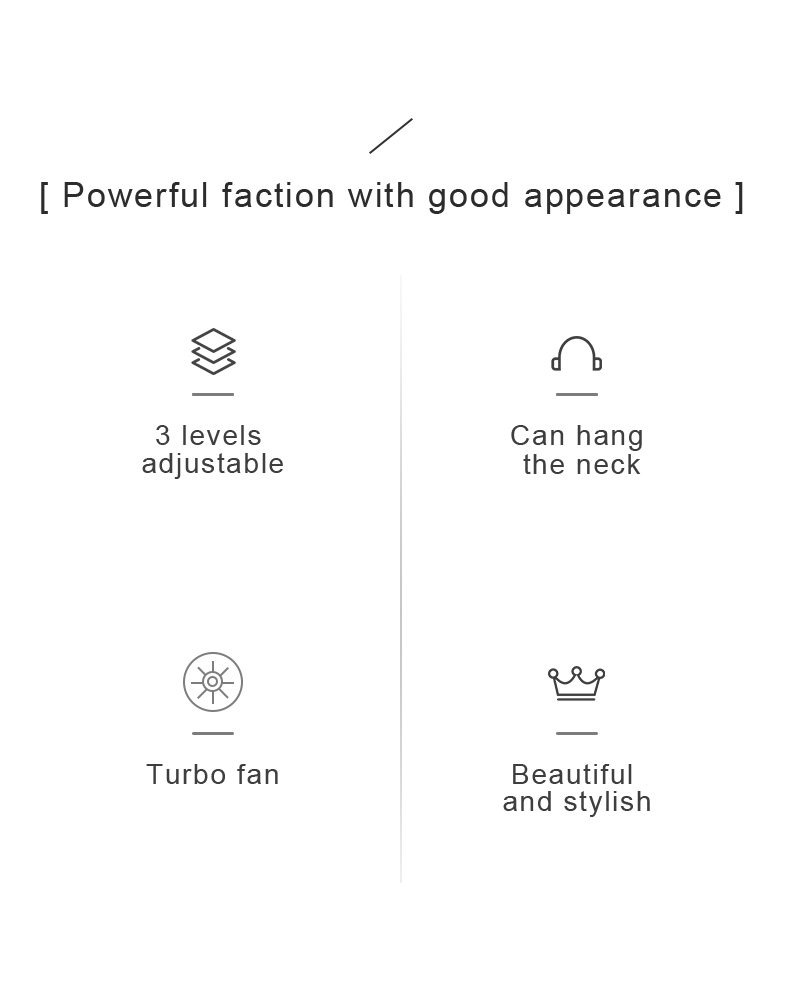 OEM Manufacturer Wearable Small Battery Usb Portable Cooling Fan Outdoor Rechargeable Sports Mini Band Neck Fan