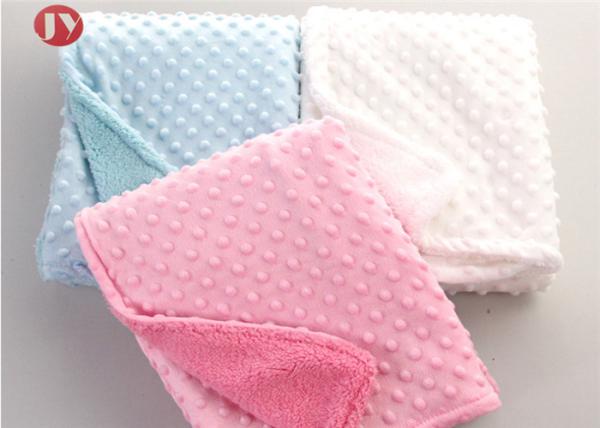 Uper Soft Breathable Baby Wrap Blanket , Baby Swaddle Blankets 2-Ply Warm Minky Dot For Winter