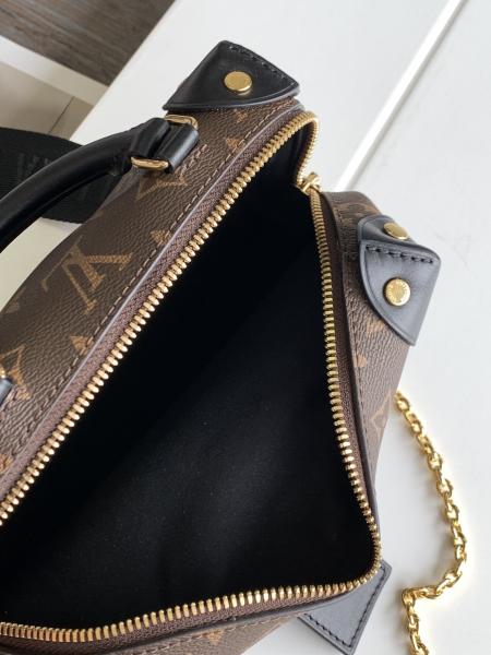 Preto de Brown do monograma de Louis Vuitton Custom Branded Bags pequeno Malle Souple Empreinte
