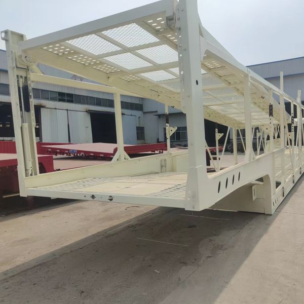 Truck Trailer Double Floor Steel Design Car Towing Dolly Trailer with Suspension