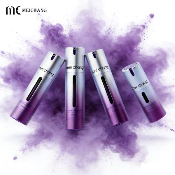 15/30/40/50ML Electroplated Gradient Visible Window Double-Layer Vacuum Airless Pump Bottle for High-End Skincare