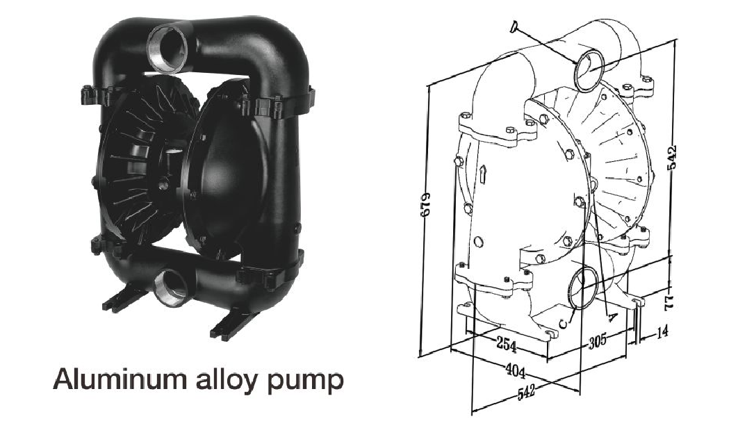 Насос диафрагмы качества еды пневматический сосать и выпуская