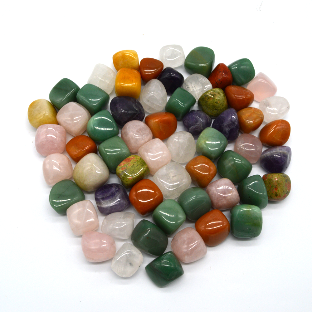Engraving Carving Type Mix Gems Natural Tumbled Stones for Purple Healing Reiki Crystal Jewelry Making and Home Decoration