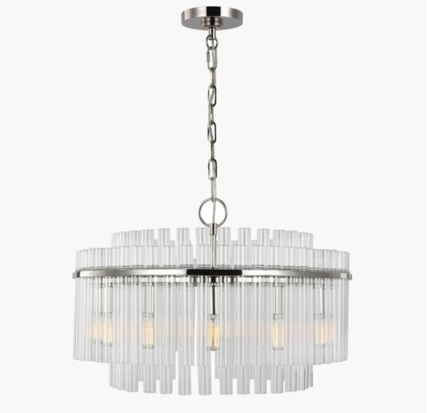 Lumière de suspension en verre à l'allumage moyen