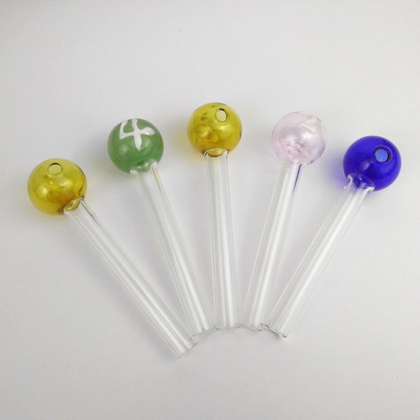 Daily Use Simple Mini Glass Water Hand Pipe For Oil Dab Rig Fixed Diffused