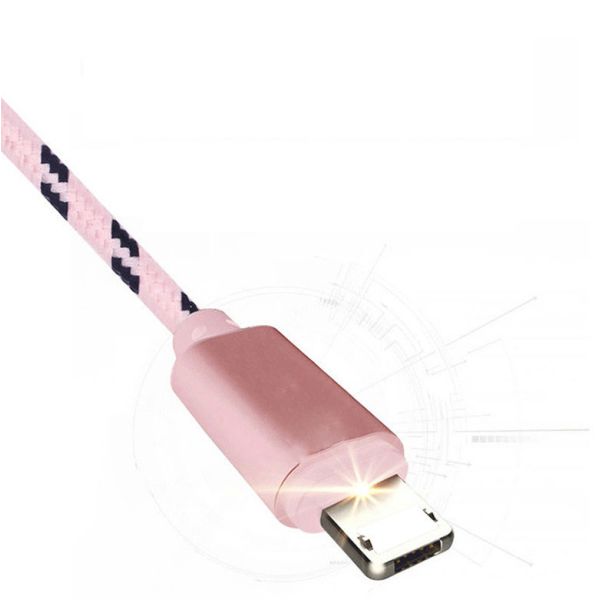 3A Fast Charging USB Data Cable For Apple / Nylon IPhone Cable Charger