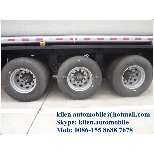 40000 Litres 3 Axle Fuel Tank Semi Trailer Four Compartments Heavy Duty Load