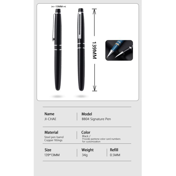 Escuela de oficina bolígrafo de bola de rodillo de metal de 0,5 mm bolígrafo de gel promocional de regalo publicitario