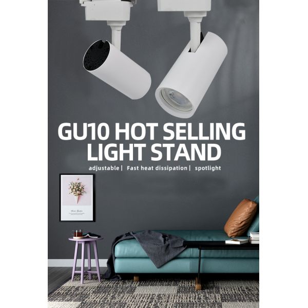 CCT Gu10 Track Light Fixtures 3000K 4000K 6000K Track Lighting Housing