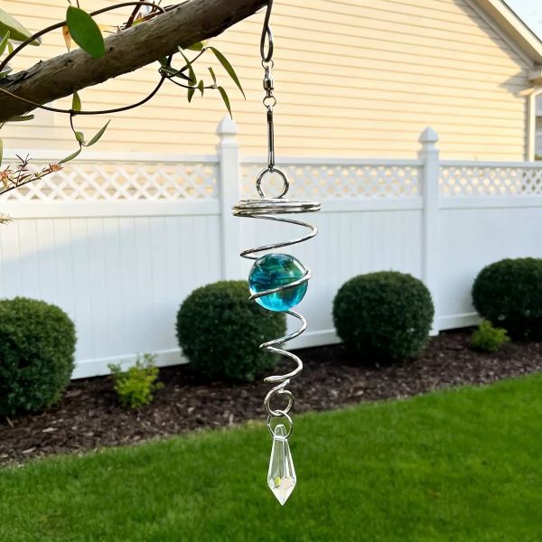 Sublimation Wind Spinner Tail Colorful Glass Beads Ornament For Sublimation Wind Spinner Window Garden Decoration