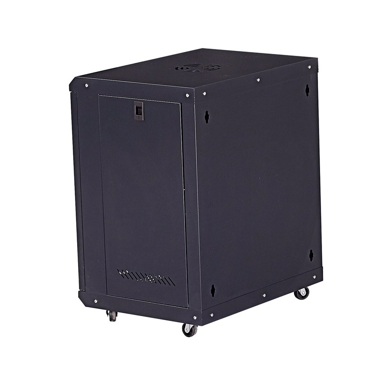 Stock 12U 530*400*600 Network Server Cabinet with Toughened Glass Door or Mesh Door