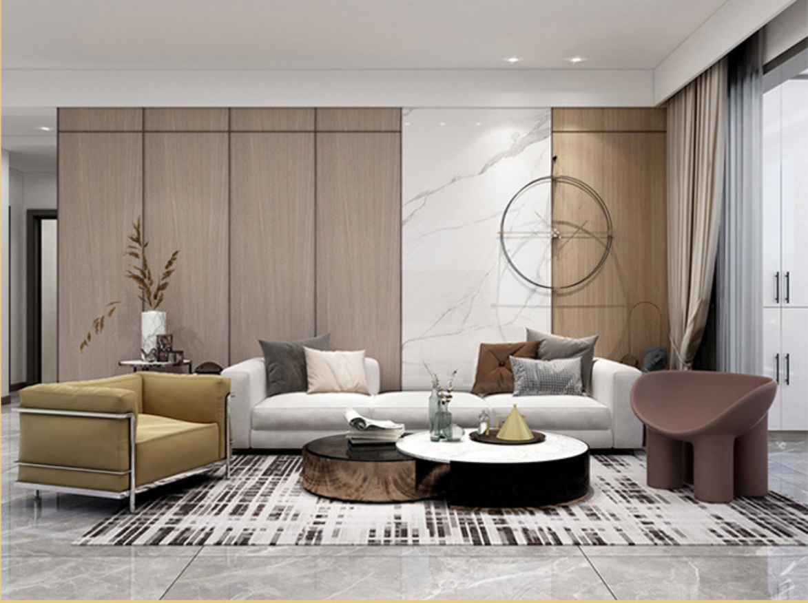 Interior Bamboo Fiber Wall Panels 0.4m  0.6m Marble Effect Bathroom Panels