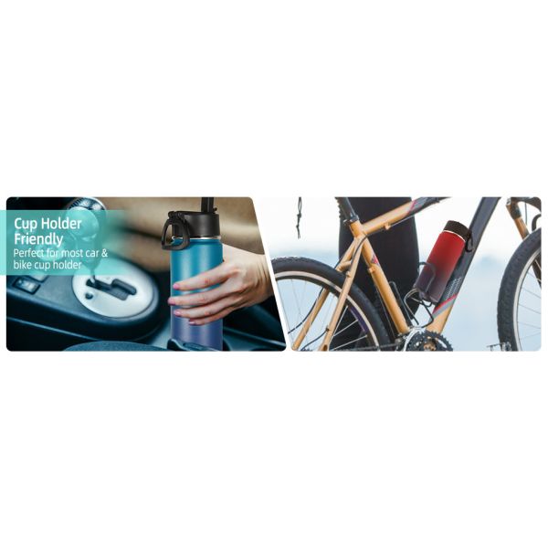 Volhoply 18oz Stainless Steel Insulated Water Bottle Wide Mouth