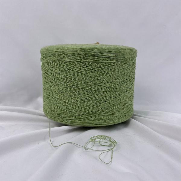 NE 24s/26s Green Cotton Polyester Blended Yarn Recycled Cotton Yarn For Circular Knitting