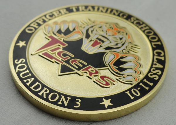 Double Sided Officer School Personalized Coins with synthetic enamel and Gold, Copper, Silver Plating