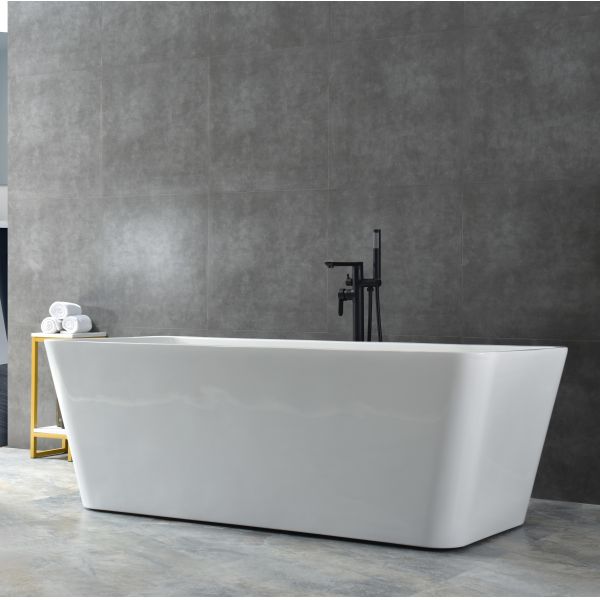 Durable Acrylic Free Standing Bathtub with Customizable Colors and Modern Design for Hotel and Home Bathrooms