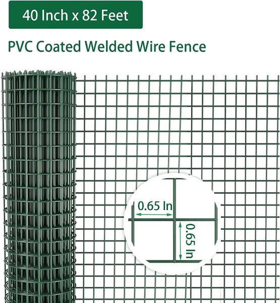Anping Factory  Galvanized Stainless Steel Green  PVC Coated Welded Mesh Wire For Tree and Shrub Protection