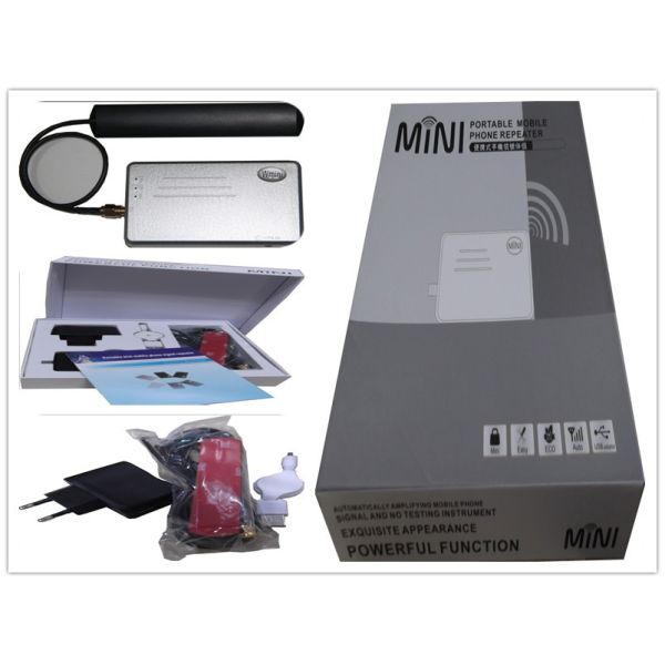 Portable Mini Cell Phone Signal Repeater , 3G White Amplifier For Travel