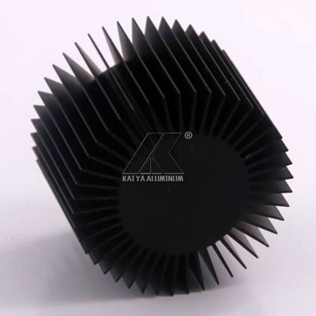 L'aluminium anodisé noir du radiateur 6063 profile l'alliage rond de petite taille pour mené