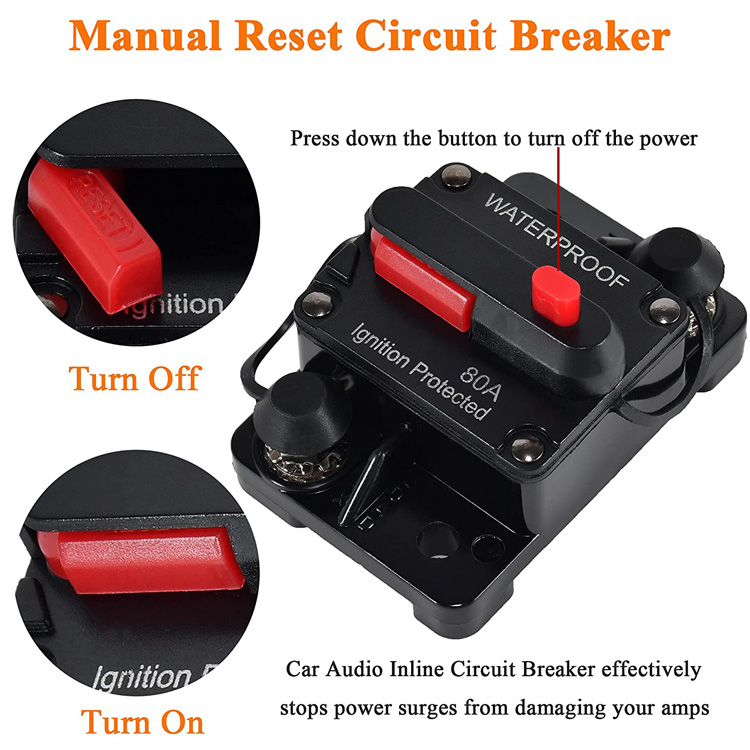 Thermoset пластиковые автомобильные автоматы защити цепи/Hi выключатели 80A Amp