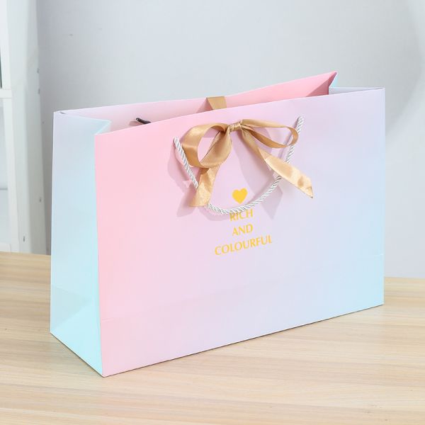 Emballage cadeau Sacs de magasinage en papier kraft recyclé