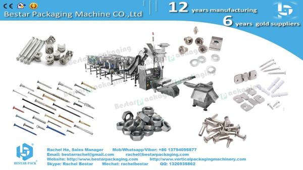 Packing machine solution 16 counting bowls with sound insulation enclosures for furniture fittings