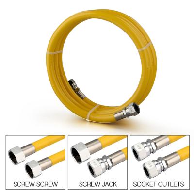 Synthetic Rubber Natural Gas Hose For Generator , DN10 Corrugated Gas Safety Pipe