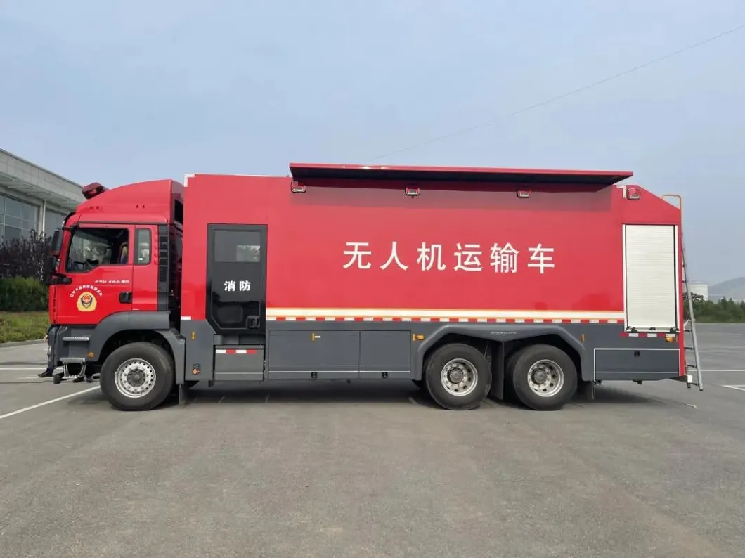 Isuzu Hino HOWO Uav Drone Emergency Support Vehicle Fixed Wing Uav Transportation Truck