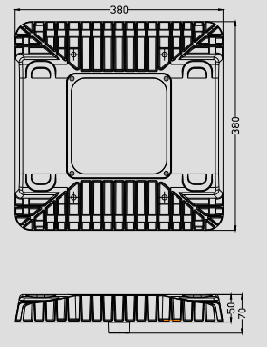 обработка света 1-10V сени СИД 150W 18000LM IP65 регулированная противокоррозионная окружающая