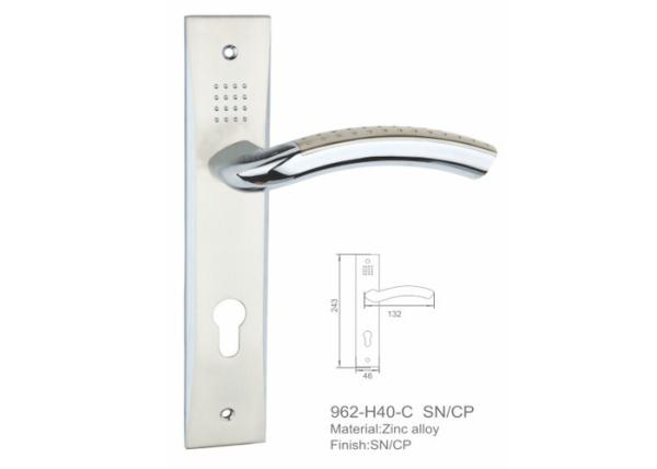 Entrance Interior Door Knob Sets 7 Layers Electroplating Customized Lever Length