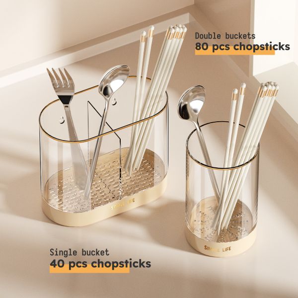 single grid and double grids Kitchen Spoon Fork Chopstick Storage Utensil Holder Organizer