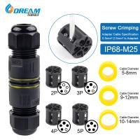 M16 Plastic IP68 Waterproof Cable Connector T Type Quick Splice 2pin Black Nylon PA66 Wire Connectors For Outdoor