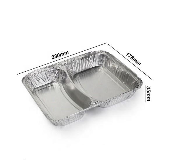 Disposable alu alu foil baked containers food delivery packing foil lid