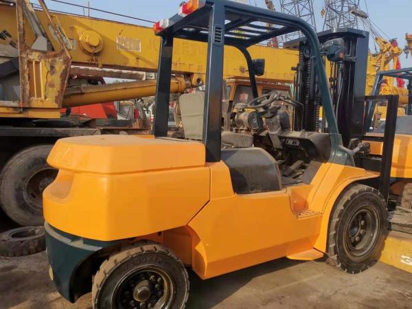 5t Toyota 7FD50 Used Diesel Forklift With Round Holding Clip