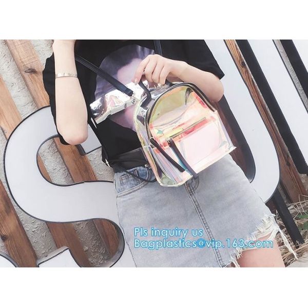 Promotion school waterproof pvc clear backpack for kids, transparent clear pvc backpack, Shoulder Straps Backpack PVC To