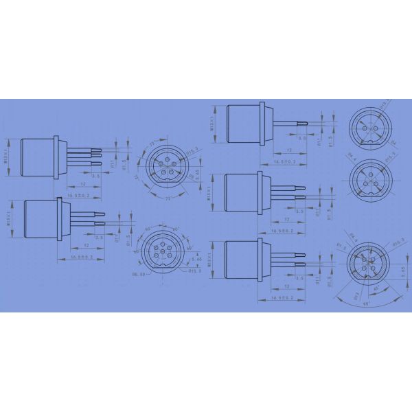 Соединитель 3A 200V держателя панели Pin соединителя 2~7 авиации модели Gx12 PCB сваривая