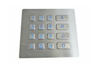 16 clés menées éclairant le clavier numérique à contre-jour IP65 en métal de Matrix