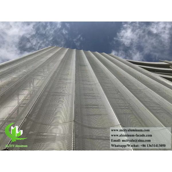 Perforated Metal Facade with PVDF Coating - Customizable High-Strength Aluminum Cladding System